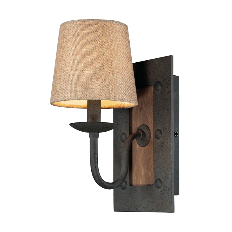 ELK Lighting 14130/1 Early American 1 Light Sconce In Colonial Maple And Vintage Rust